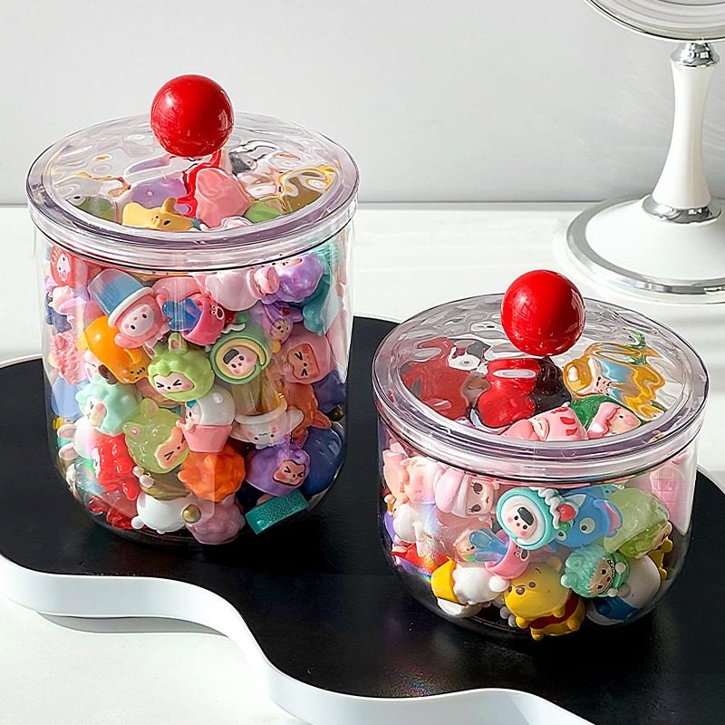 萌粒展示罐收纳公仔积木乌龟小玩具密封罐摆件透明展示架防尘盒子,淘宝优惠券,粉丝福利购,淘宝优惠卷