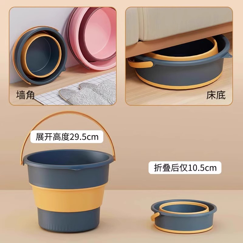 便携式可折叠水桶车用钓鱼桶旅行家用塑料桶车载户外加厚小洗车桶 - 图1