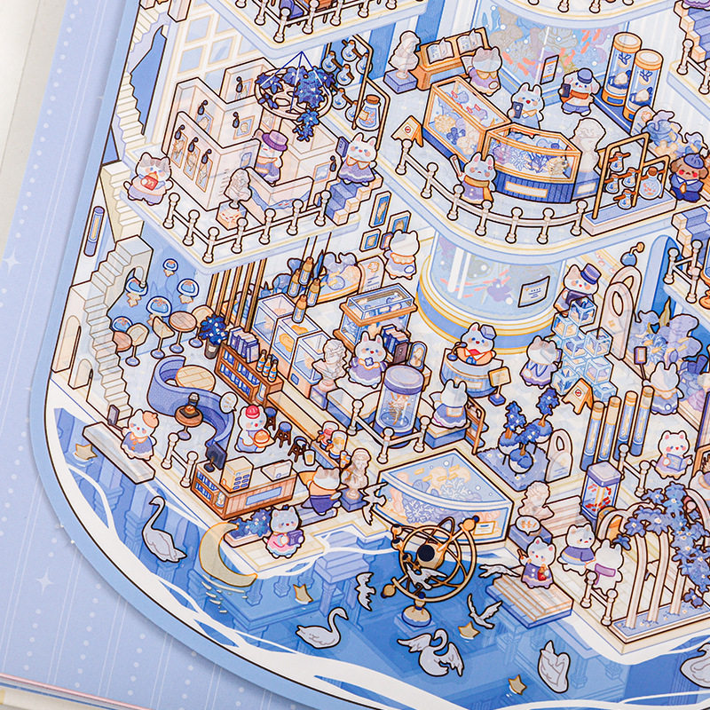 超大版微缩场景贴纸本 手工diy小屋堆叠造景贴画装饰素材合集本,淘宝优惠券,粉丝福利购,淘宝优惠卷