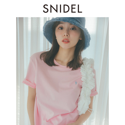 SNIDEL春夏款甜美可爱系带抽褶荷叶边手提单肩包SWGB251621 - 图3