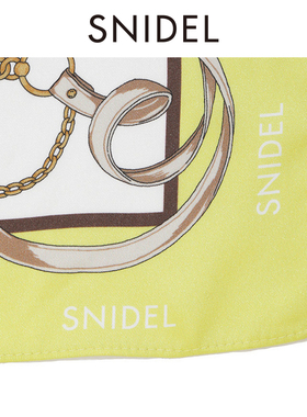 SNIDEL2026春夏新品时尚百搭复古印花头巾方巾丝巾SWGG262638