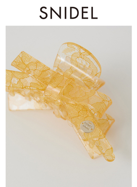 SNIDEL HOME2026春夏新品印花蝴蝶结鲨鱼夹抓夹发夹SHGG262215