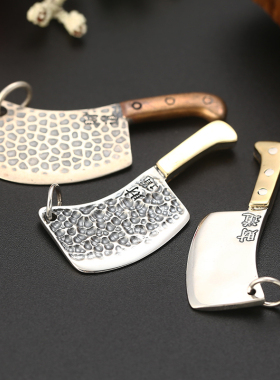 菜刀财到吊坠挂件富贵鹿纯银男生