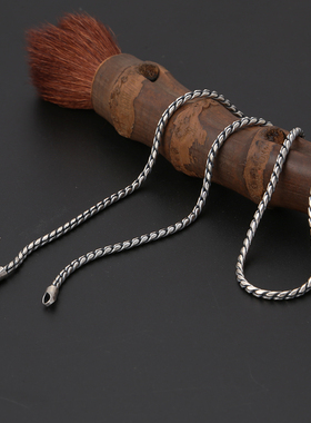 富贵鹿麻绳项链男女潮泰银复古