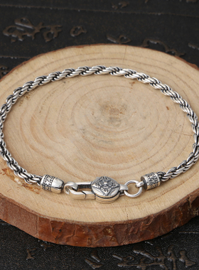 富贵鹿手链男女士纯银