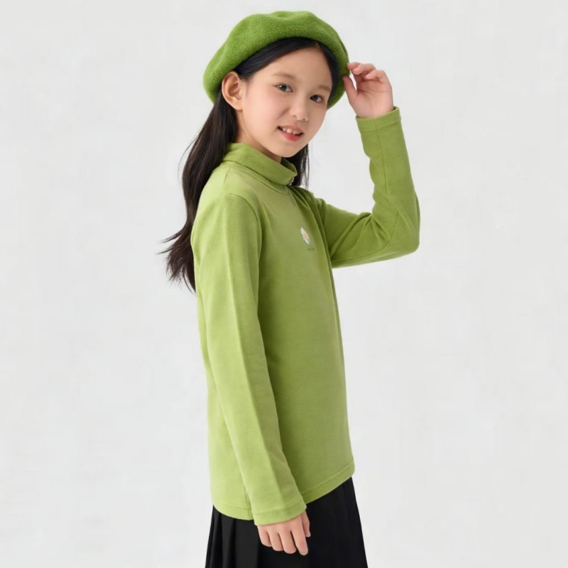 外贸原单秋冬装女童柔软自发热德绒长袖打底衫中高领堆堆领大童鑫,淘宝优惠券,粉丝福利购,淘宝优惠卷