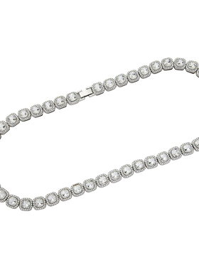 欧美冰糖项链美式街头古巴链说唱INS镶钻锆石嘻哈Hiphop情侣配饰