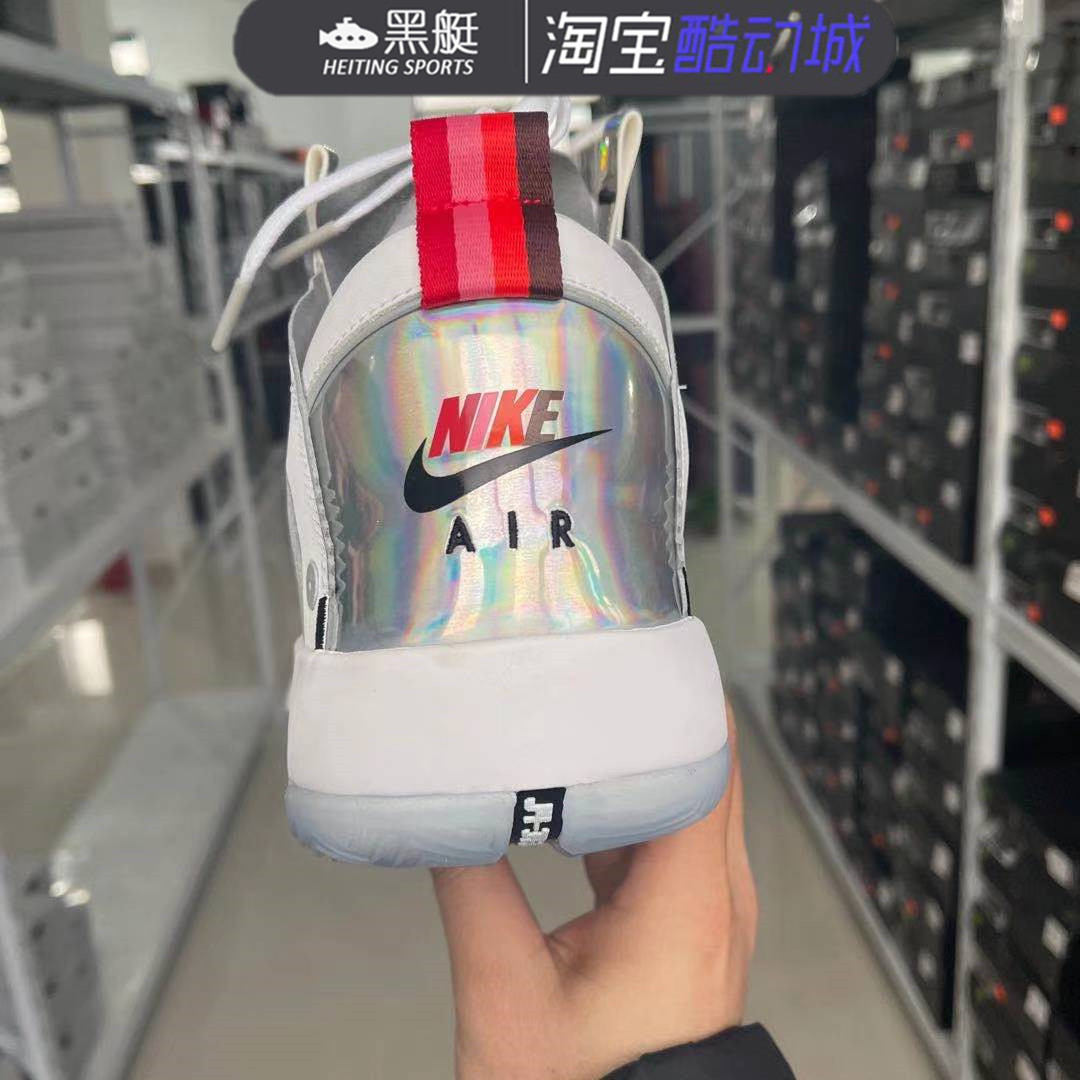 Nike耐克AIR JORDAN 34 男子篮球鞋AJ34全明星BQ3381-101白镭射 - 图2