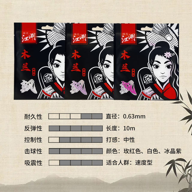 Sakura Mulan badminton string is highly elastic and durable