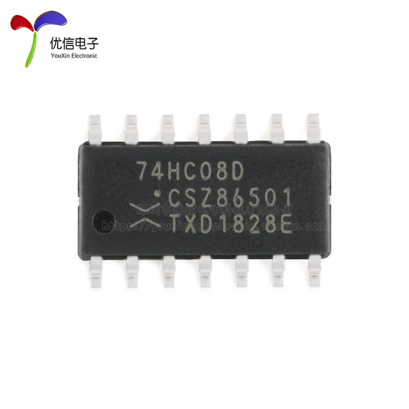 原装正品 74HC08D,653 SOIC-14 四路2输入与门 贴片逻辑芯片 - 图0