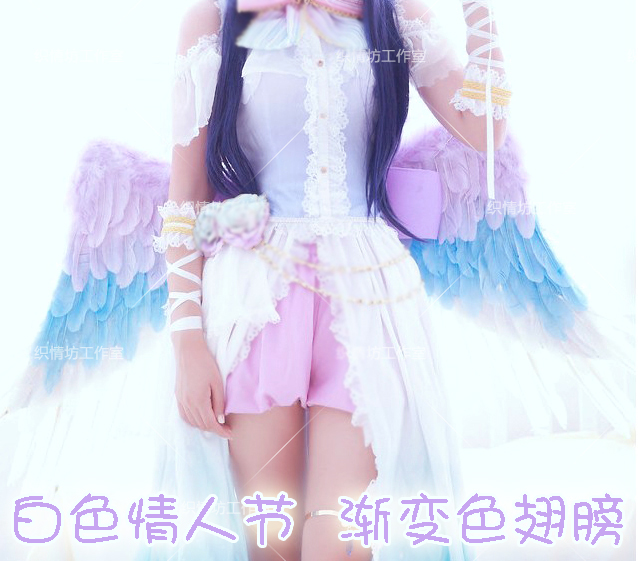 全款现货 可配彩色翅膀 cosplay服装 lovelive白色情人节矢泽妮可 - 图2