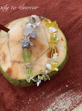 小众项链天然手工拼色