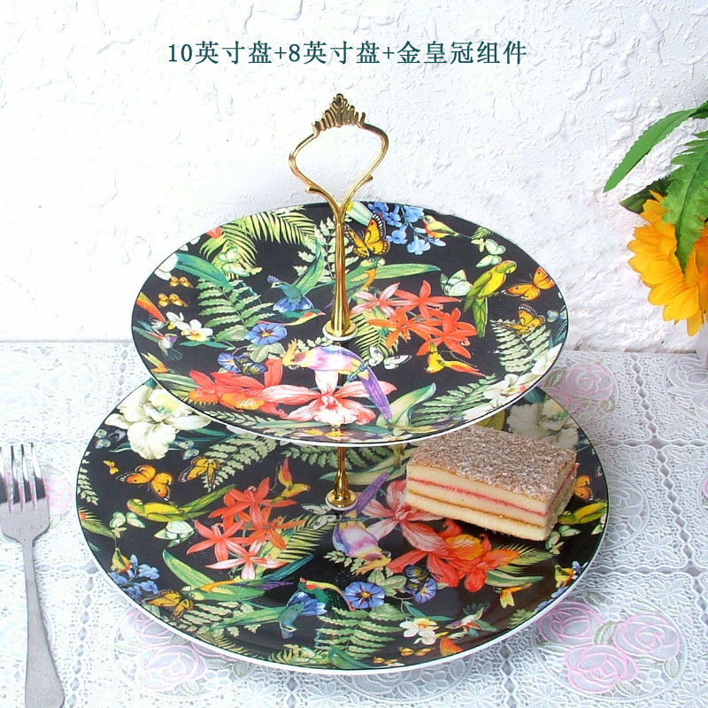 出口意式陶瓷餐具套装菜盘餐盘植物花卉水果盘子汤碗样板间装饰盘