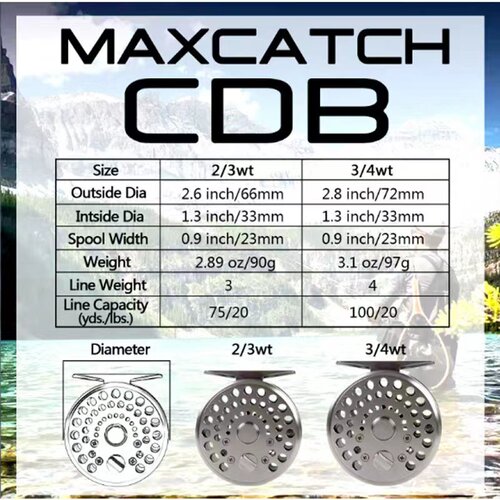 CDB 溪流小号 银色 古典飞钓轮 3号 - 图1