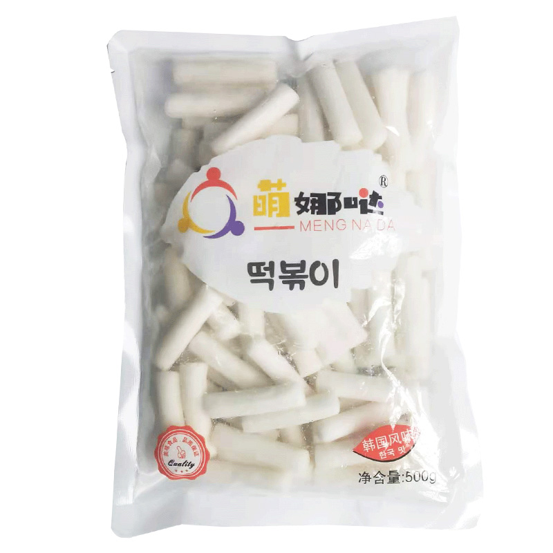 小伙子年糕条500g*20袋/箱韩式风味手指米条辣炒年糕火锅速食米糕 - 图2