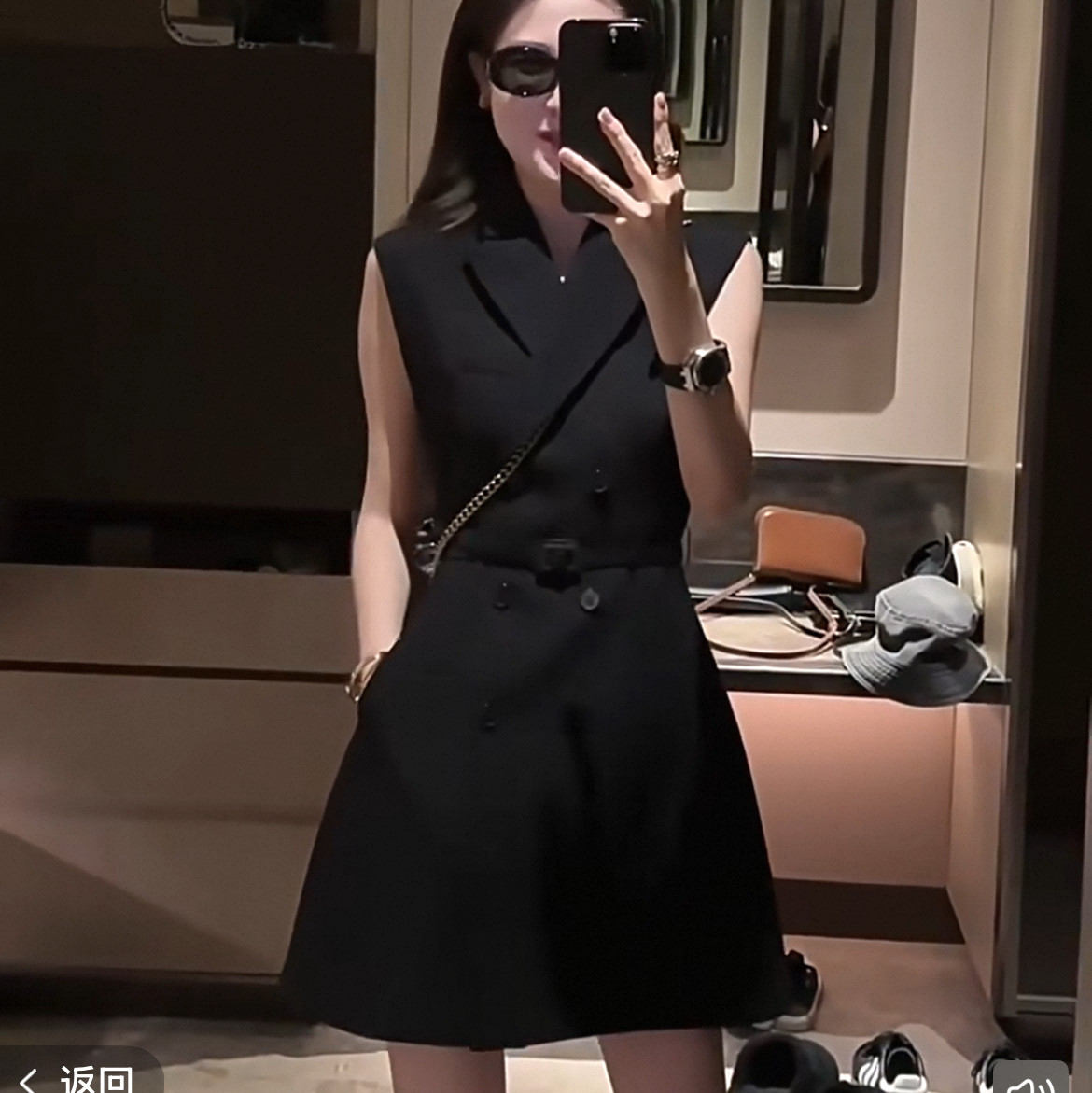 高定 D家新款职场气质西装马甲连衣裙女无袖长短裙修身显瘦女装