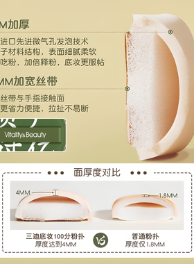 三迪逸品超软棉花糖化妆粉扑粉底液干湿两用不吃粉散粉美妆蛋