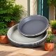 Thickened resin round flower pot tray