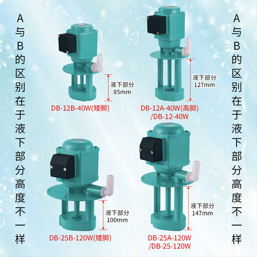 三相电泵机床冷却泵锯床线切割磨铣车油泵DB40/120/AB90/250/450W - 图1