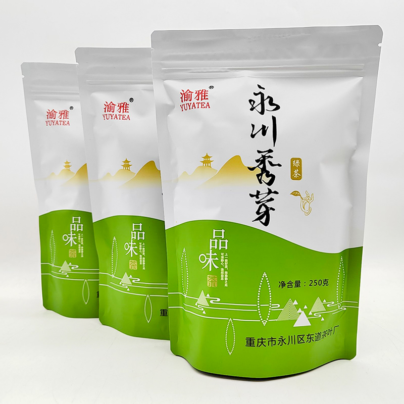 渝雅永川秀芽250g袋装明前炒青绿茶家用商用重庆特产永川绿茶包邮 - 图1