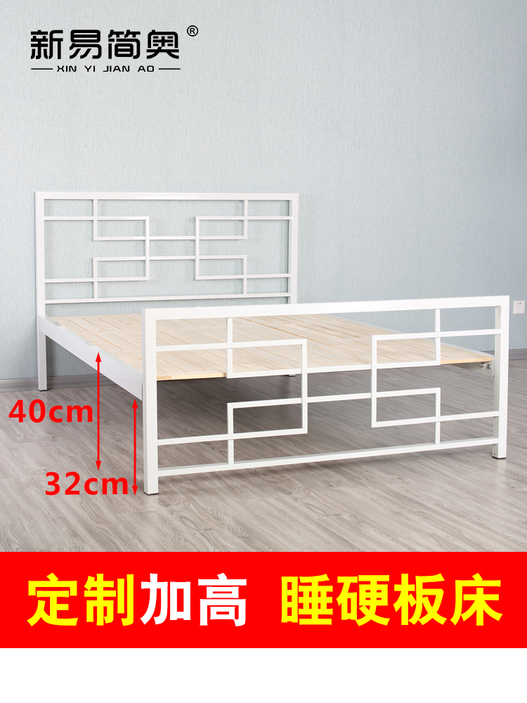 新品中式床铁艺床铁床架双人床1.5米1.8米复古公主床儿童床简约金