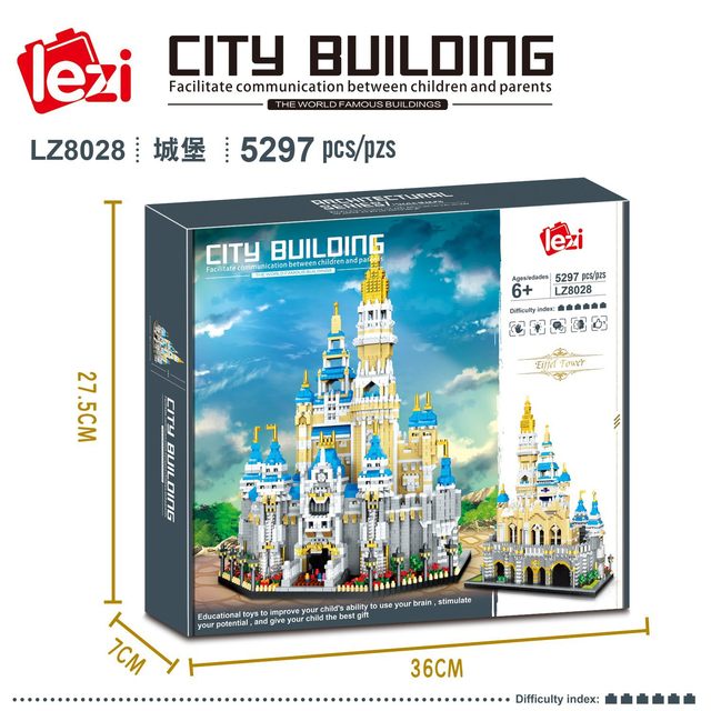 World Street Scene Tiananmen Yellow Crane Tower Children's Toys
