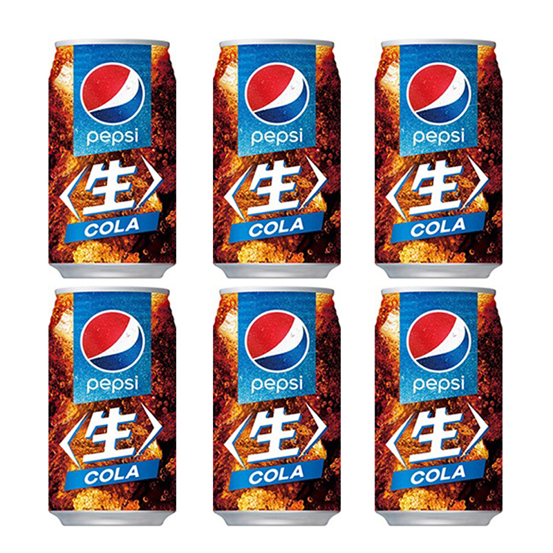 6罐日本进口百事柠檬生可乐pepsi零度无糖可乐碳酸汽水饮料易拉罐