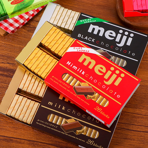 3盒装/日本进口高端零食Meiji明治钢琴黑巧克力抹茶特浓牛奶糖果 - 图2