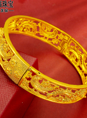 暗扣喜字新娘久不掉色仿真黄金