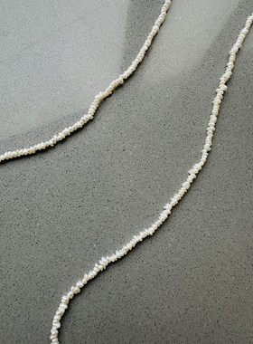 TANG TOWN  S925银 天然小米珠野生珍珠项链    女TTOD043