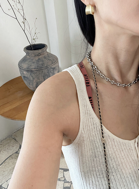 半银项链女新款欧美时髦百搭