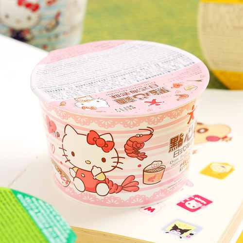 hellokitty公仔面儿童杯面Doll公仔点心面迷你杯即食早餐宵夜小吃 - 图0