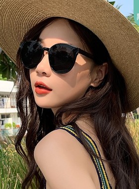 2021新款G M太阳镜女大框明星同款网红复古韩版眼镜圆脸潮墨镜女