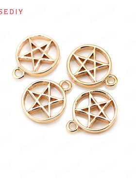 diy铜镀真金手链耳环头饰挂坠