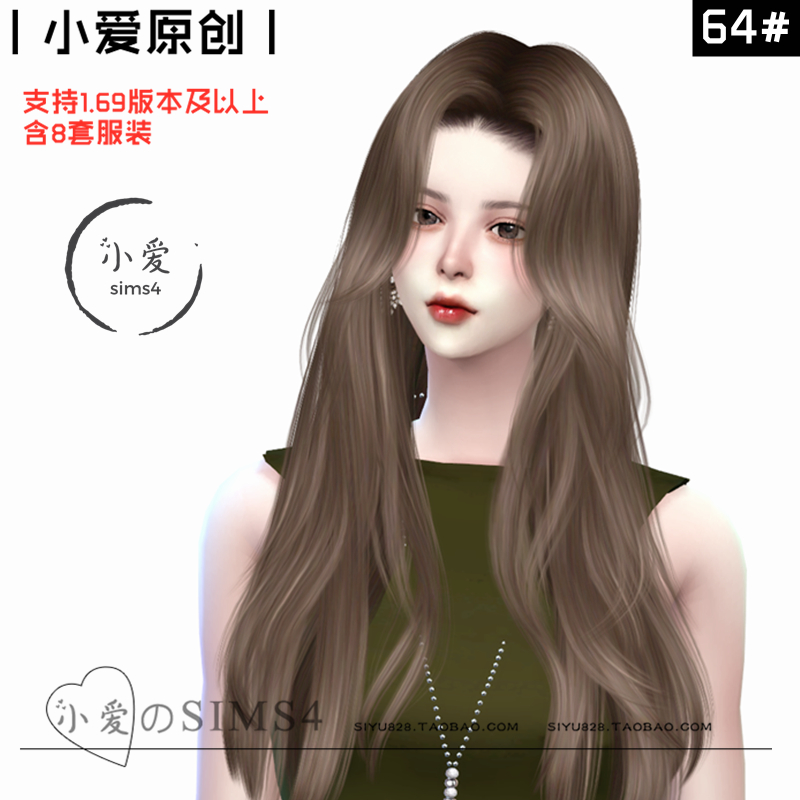 【小爱原创】模拟人生4sims4人物Mod小人含8套服装64#女娃-1.69版 - 图0