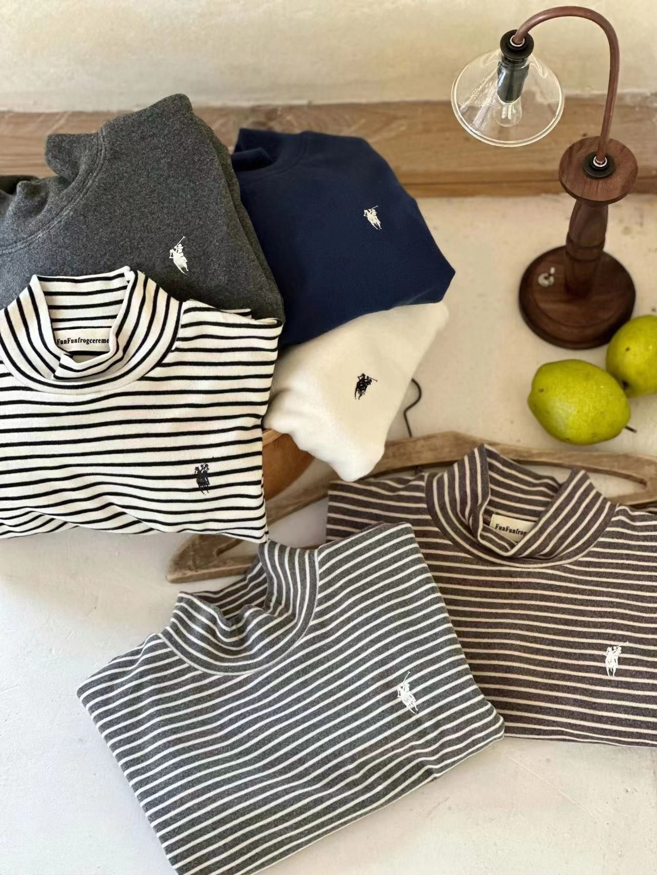 儿童半高领打底衫男2023秋冬新款小童T恤长袖宝宝条纹冬装女内搭,淘宝优惠券,粉丝福利购,淘宝优惠卷