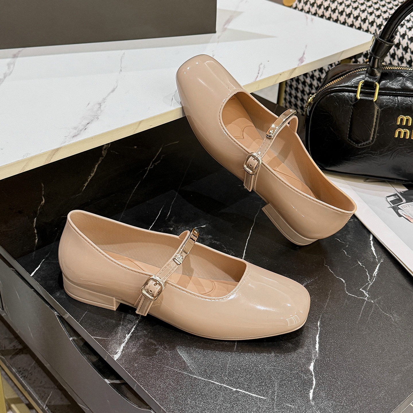 2026时尚玛丽珍鞋小香风女士复古方头百搭浅口单鞋平底防滑工作鞋,淘宝优惠券,粉丝福利购,淘宝优惠卷