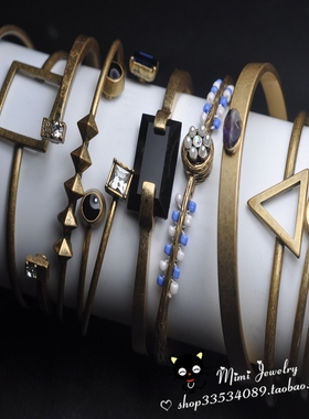 小众美国古董做旧孤品手镯