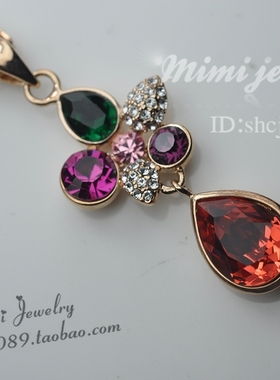 欧洲镀金水晶温柔风项链