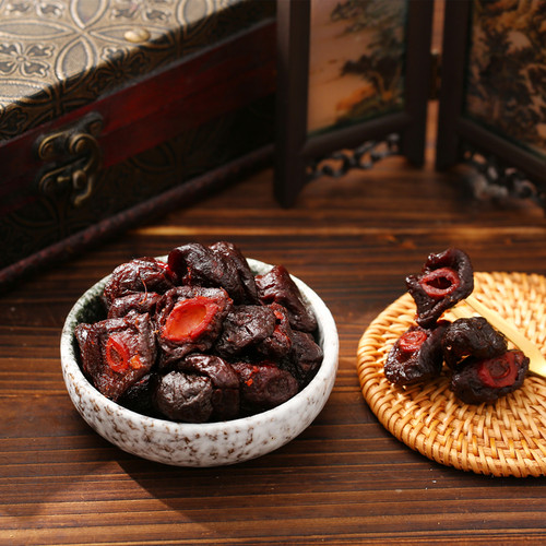 上海哈卡食品奶油味半李湿肉质柔软有核深半李蜜饯城隍庙特产商店 - 图0