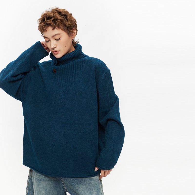 AIRHOOD 欧美2025秋冬季新款高领毛衣女套头宽松慵懒风外穿针织衫,淘宝优惠券,粉丝福利购,淘宝优惠卷