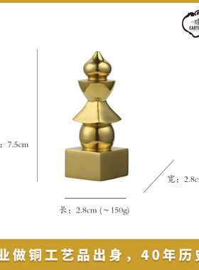 福禄寿铜塔家居寺院装饰塔铜塔五轮塔厂家批发素纹塔桌面铜摆件