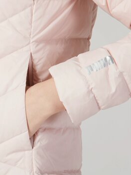 Puma Puma Pink Shorts Stand Collar Down Jacket Women's 23 Winter's Winter New ເສື້ອກິລາທີ່ອົບອຸ່ນແລະເບົາ