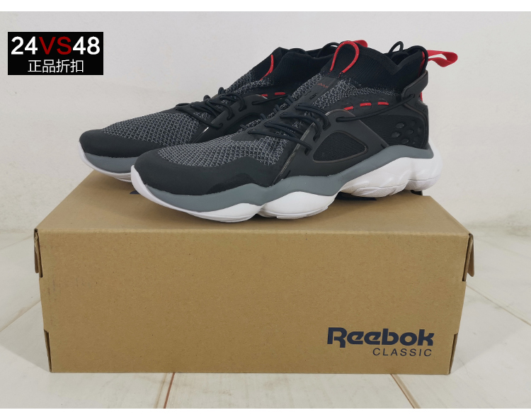 正品锐步 REEBOK DMX FUSION男女缓震袜套透气运动跑步鞋CN3906-图0