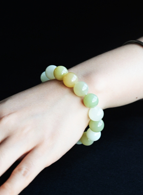 一斤钻戒天然和田玉手串