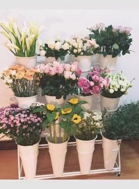 多层花架可移动便携花架圆桶花架