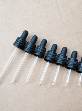 5ml10ml15ml20ml30ml50ml100ml丁氰胶头玻璃滴管盖精油瓶玻璃滴管