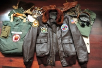 Overbearing Vietnam War All-chapter military version 69 years HNA G1 Flying leather jacket The beaver Mao collar 44R Large