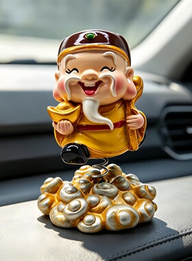 土地公摆件国潮小神仙工位办公桌