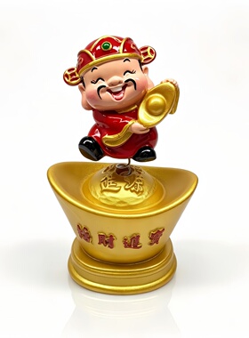 摇摆弹簧财神笑佛居家车载小摆件